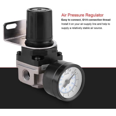 Pneumatische Regelaar Verstelbare Luchtdruk Compressor Regelklep Manometer G1 4 Aansluiting