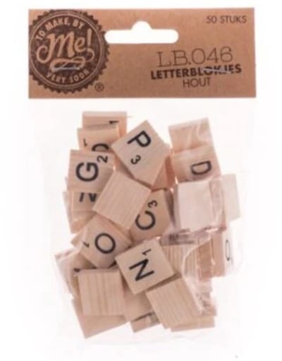50 Houten Letterblokjes – Alfabet Blokjes voor Kinderen – Educatief Speelgoed & Knutselmateriaal – Natuurlijke Houtkleur – Leren Spellen en Decoratie