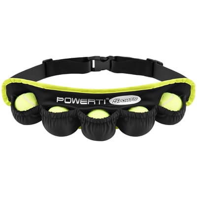 Tennisbalband voor 5 tennisballen Houder Heuptas Heuptas voor hardlopen Fietsen Wandelen Joggen zwart