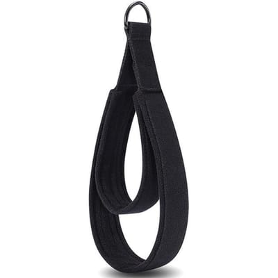 1 Pièce Sangles Pilates Double Boucle Avec Anneaux D-Ring Équipement Fitness Yoga Sangle Double Rembourrée Pour Mains Et Pieds black
