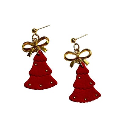 2 Love it Kerstboom - Oorbellen - Oorhangers - Polymeerklei - Lichtgewicht - 4.5 x 2.5 cm
