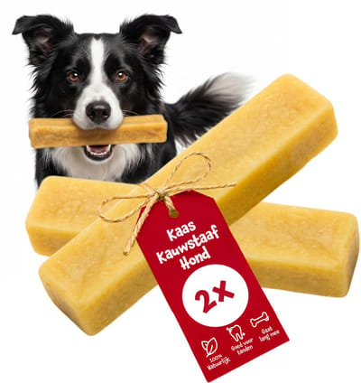Chewpi Kauwstaaf Hond (10-20kg) - Large, Churpi 2-pack - 100% Natuurlijke Hondensnacks - Yak Kaas Hond - Gemaakt in België