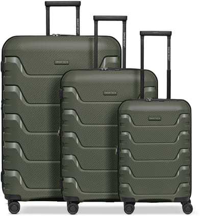 Smartbox Edition 01 4 wielen Kofferset 3-delig met uitbreidingsplooi - Harde bagage - TSA slot - olive