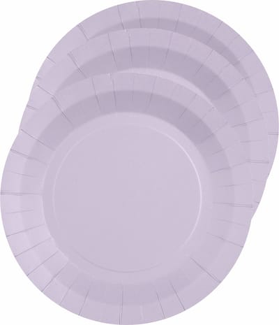 Santex Feest gebaksbordjes - lila paars - 10x - karton - 17 cm - rond - kartonnen feestbordjes