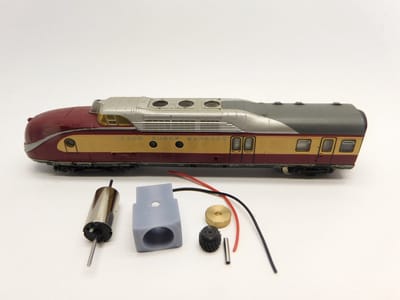 micromotor NR012C motor ombouwset voor Roco VT 11.5 Modell mit Zwischengetriebe