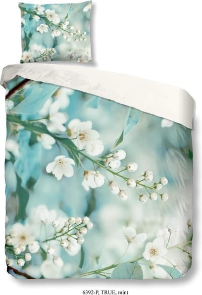 Dekbedovertrek Good Morning Katoen no.6392 - Mint - True Maat: 135x200+1-80x80cm