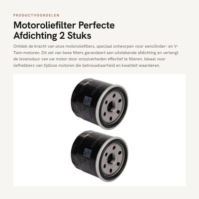 Dailygoods- Motoroliefilter Perfecte Afdichting - Oliefilter voor Enkele Cilinder/V-Twin Motoren - Metaal - OEM 136-7848/120-4276/127-9222 - Verlengt Levensduur Motorolie