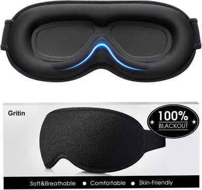 Zwart - Slaapmasker - Oogmasker - Verduisterend slaapmasker voor mannen en vrouwen - Geen oogdruk - Ergonomisch ontwerp 3D-hol ontwerp, handig voor oogbewegingen en wimpers, superzacht en comfortabel slaapmasker