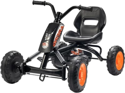 Pedaal Kart - Skelter Kinderen - Buiten Spelen - Stalen Frame - 84 cm - Zwart