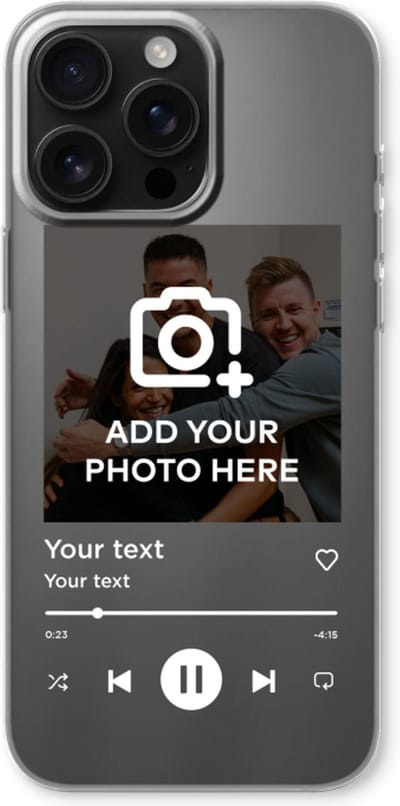 Gepersonaliseerd - Case Company® - Hoesje geschikt voor iPhone 16 Pro Max hoesje - Music Player - Soft Cover Telefoonhoesje - Bescherming aan alle Kanten en Schermrand