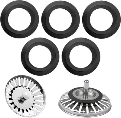 5 stuks rubberen reserveafdichtingen voor zeefjes, reserveonderdeel voor onze Ø 78-79 - 80-82 - 83 mm zeef, afmetingen buitenkant Ø 54 mm, binnendiameter 32 mm, 4,6 mm dik, zeefafdichting, reparatie