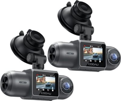 COOAU Dubbele dashcam - Autodashcam - Ultra 4K & Full HD - Camera voor en achter - WiFi & GPS - met app - G-sensor - Nachtzicht - Loopopname - G-sensor - Parkeerbewaking- 2 Stuks