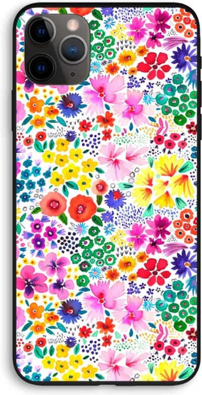 Case Company® - Hoesje geschikt voor iPhone 11 Pro Max hoesje - Little Flowers - Biologisch Afbreekbaar Telefoonhoesje - Bescherming alle Kanten en Schermrand