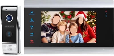 Video Intercom Systeem - Deurbel Camera - Woning Beveiliging - 1080P Nachtzicht - 7 Inch Scherm - Zwart