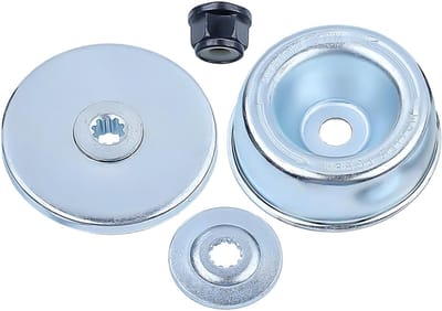 TOVBMUP 4-delige Grasmaaier Accessoireset - Laufteller Kit - Stoß Teller, Laufteller, Druckscheibe en Adaptermutter - Geschikt voor STIHL FS55 FS55R FS36 FS44 FS56 FS80 FS90 FS120 FS200 FS250 - Metaal