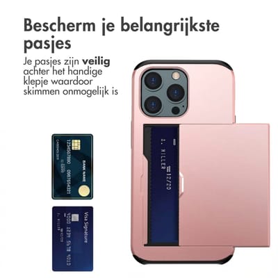 imoshion Hoesje met Pasjeshouder - Geschikt voor Apple iPhone 14 Pro - Rosé Goud