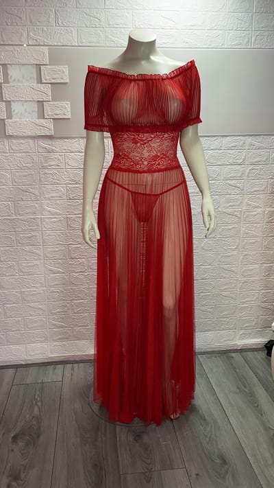 Sexy babydoll lang - Red