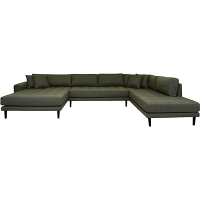 House Collection Hoekbank Milo U-Sofa met Open Linkse Hoek Olijf Groen