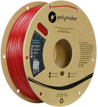 Polymaker PD03007 TPU95-HF Filament TPU, Flexibel filament Flexibel, Highspeed filament, UV-bestendig 1.75 mm 1000 g Ro