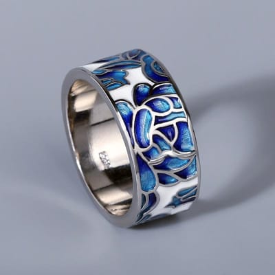 Europese en Amerikaanse Mode Persoonlijkheid Olie-druppel Kleur Ring Dames Brede Gezicht Ring Accessoires No. 9 gray