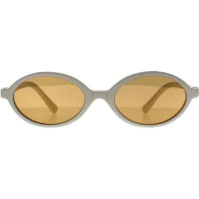 Miu Miu MU04ZS 14240D wit oranje met zilveren interne spiegel zonnebril