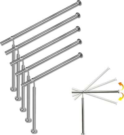 150 cm Roestvrijstalen Leuningen Voor Trappen Veiligheid Entree Leuning Trapleuning Incl. Palen & Metalen Pluggen Trapleuningen Buiten Leuning Voor Balustrade Balkon Entree NAIZY