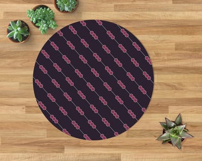 Coloray Vloerbeschermer - Compositie met cirkels Stoel Mat - 100x100 cm - Bordeaux Bureau Stoel Mat - Vloerbeschermer PVC - Mótif Vloerbeschermer - Ronde Mat - Abstracties Thema