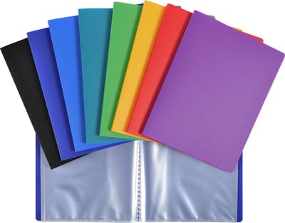 Exacompta 10x Showalbum met vaste rug - PP - 20 tassen - 40 zichten - 18x23cm voor A5 - Geassorteerd - 88210E