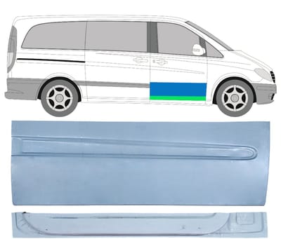 Reparatiepaneel voor deur voor Mercedes Vito W639 2003-2014 / Rechts / Set