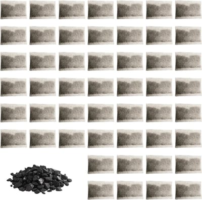 50 Stuks Actieve Kool Waterfilters voor Waterdistilleerders, Meervoudig Gebruik Koolstof Geurabsorberend, Natuurlijke Luchtverfrisser voor Thuis, Auto en Kast