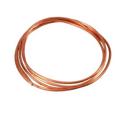 Dailygoods - Zachte Koperen Buis 2 m - Koeltechniek - Corrosiebestendig - OD 4 mm x ID 3 mm - Voor Elektrische Toepassingen - Geschikt voor Generatore...