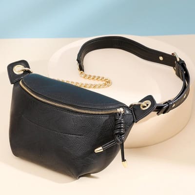 Een Casual en Modieuze Crossbody Tas voor Dames, Een Retro Dames Borsttas en Heuptas zwart
