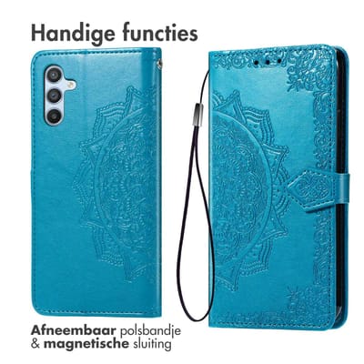 imoshion Hoesje - Geschikt voor Samsung Galaxy A36 - Mandala Bookcase - Turquoise