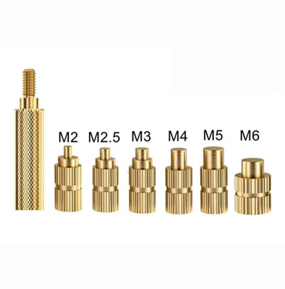 Smelthulp soldeerbout set - 7 delig - M2 M2.5 M3 M4 M5 M6 - schroefdraadinzetstukken, messing punten, adapter