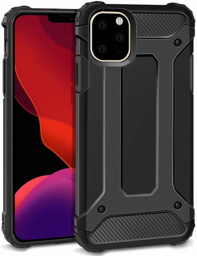 Hoesje Geschikt voor iPhone 11 Pro Armor Hoesje - Zwart
