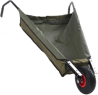 Opvouwbare Tuinkruiwagen - Tuinwagen Opvouwbaar - Tuinwerkzaamheden Uitvoeren - Stevige Stalen Buis - 148 x 72 x 29 cm - Zwart