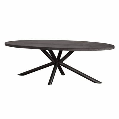 Tower Living - Selva eettafel ovaal - 200 cm - zwart