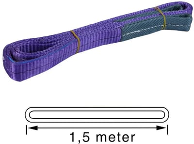 TETRA Hijsband - Werklast 1 Ton - Lengte 1,5 Meter - Hijsbanden - Heffen - Hijsen