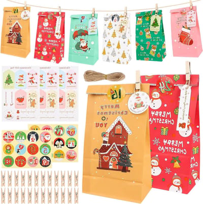 Adventskalender voor het vullen van kerstcadeauzakjes