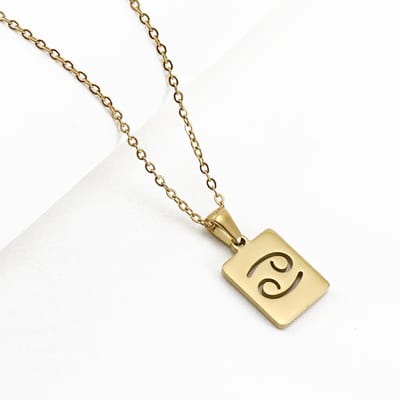 Sterrenbeeld Ketting Kreeft - Stainless Steel Gouden Ketting Dames - Goudkleurig - Cadeau voor Vrouwen - Starlyte