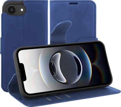 Cazy hoesje geschikt voor iPhone 17e / 16e Hoesje met Pasjeshouder - Premium Bookcase - Blauw