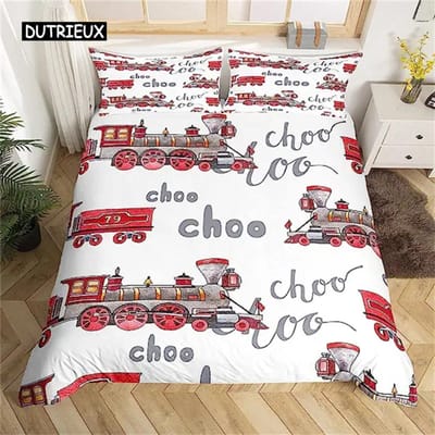 Dekbedovertrek Cartoon Graafmachine Tractor King Dekbedovertrek Cartoon Bouwtruck Beddengoedsets Voertuig voor Kinderkamer Decoratie AU King(245x210cm)