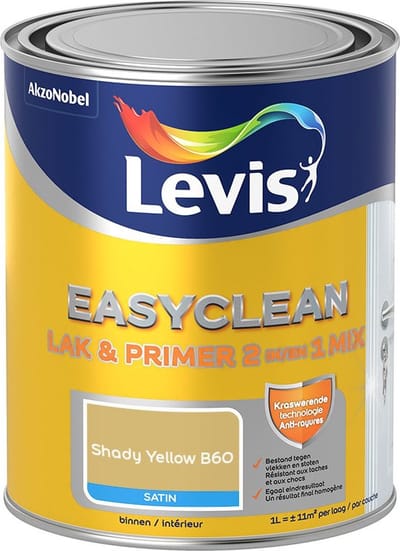 Levis - Easyclean Lak & Primer 2-In-1 Mix - Shady Yellow B60 - Mengverf - 1 L