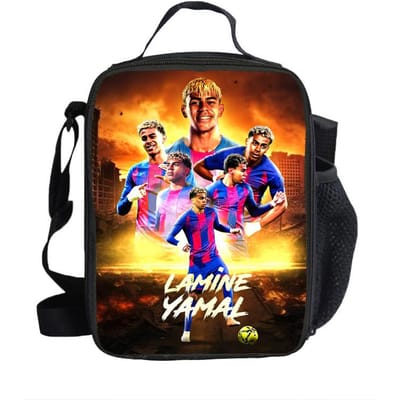 Lunchtassen L-Lamin Yamal Voedselbewaartassen Thermische Tas Voetbalster Geïsoleerde Lunchcontainer Lekvrije Draagtas Lunchbox