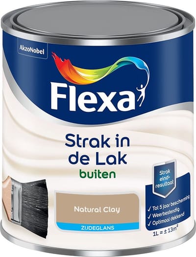 Flexa - Strak In De Lak Buitenlak Zijdeglans - Natural Clay - Mengverf - 1 L