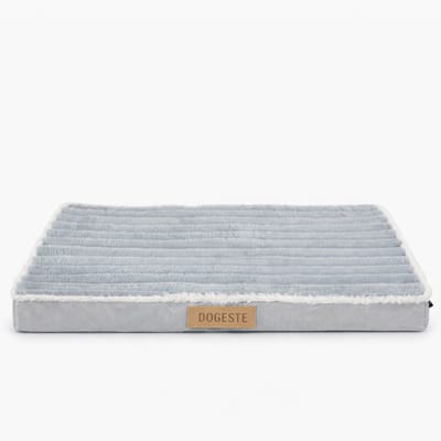 Dogeste SPINI - Orthopedisch Hondenmatras - Corduroy Stof - Geprofileerd Orthopedisch Schuim - Afneembare Wasbare Hoes 90 x 50 x 8 cm - Grijs