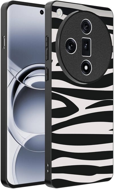 Smartphonica Telefoonhoesje Geschikt voor Oppo Find X7 met zebra opdruk - TPU backcover case zebra design - Zwart Wit geschikt voor Oppo Find X7