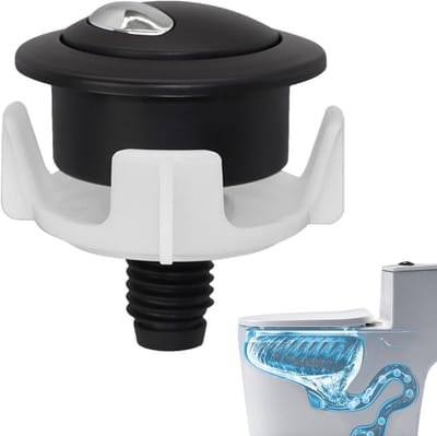 Toilet Knop - Doorspoelknop - Badkamer Reparatie - Tweestromen Systeem - 54 x 37 mm - Chroomlook