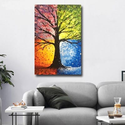 5d Doe-het-zelf Diamantborduurwerk  Vier Seizoenen Boom  Broderies Diamants Mozaïek Diamantschilderij 20X30