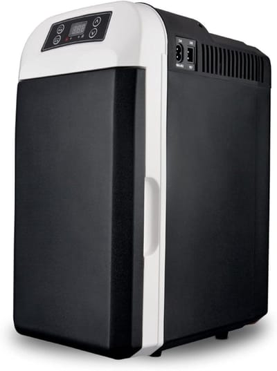 Draagbare Koelkast - Autokoelkast Vriesvak - Koud Warm Gebruik - Dubbele Aansluiting - 8 Liter Capaciteit - Zwart